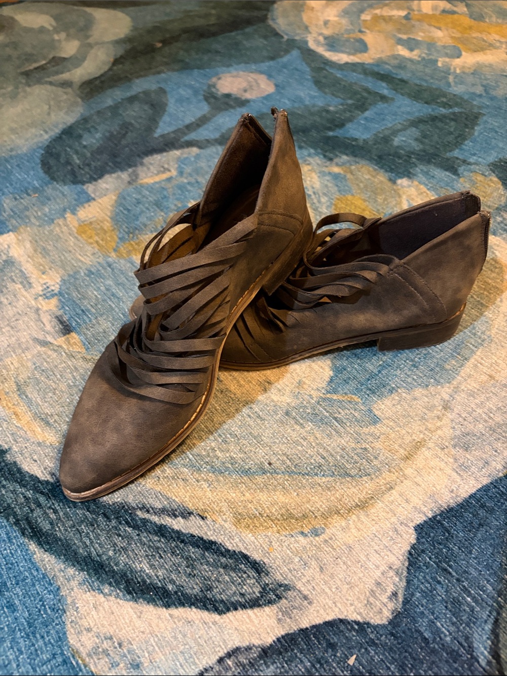 M&M'S Women's Dark Brown Strappy Ankle Booties